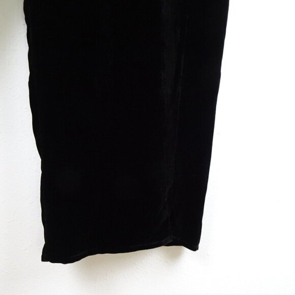 Eileen Fisher Velvet Ankle Pants Women's Plus Size 3X Black Wide Leg Silk Blend - Picture 6 of 9